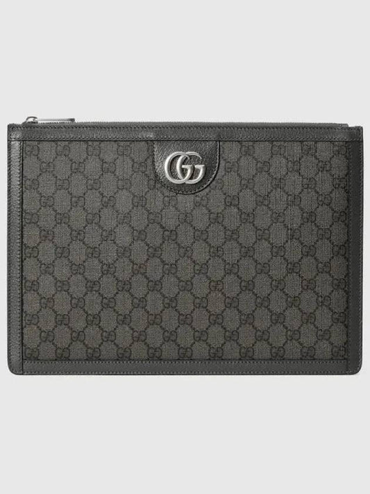 Ophidia Portfolio Clutch Bag Grey - GUCCI - BALAAN 2