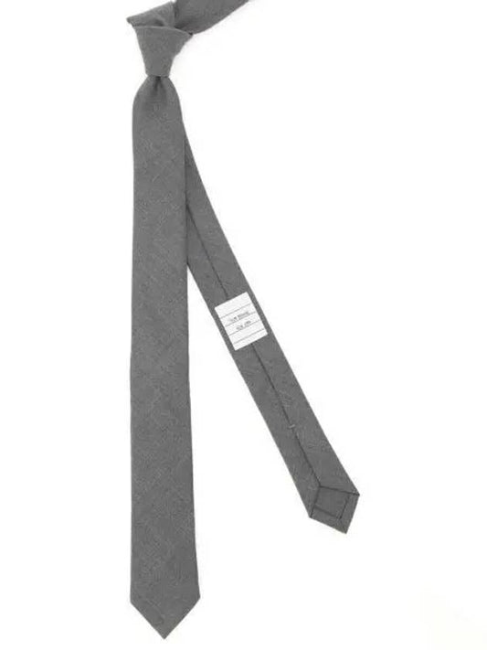 Super 120S Twill Tie Grey - THOM BROWNE - BALAAN 2