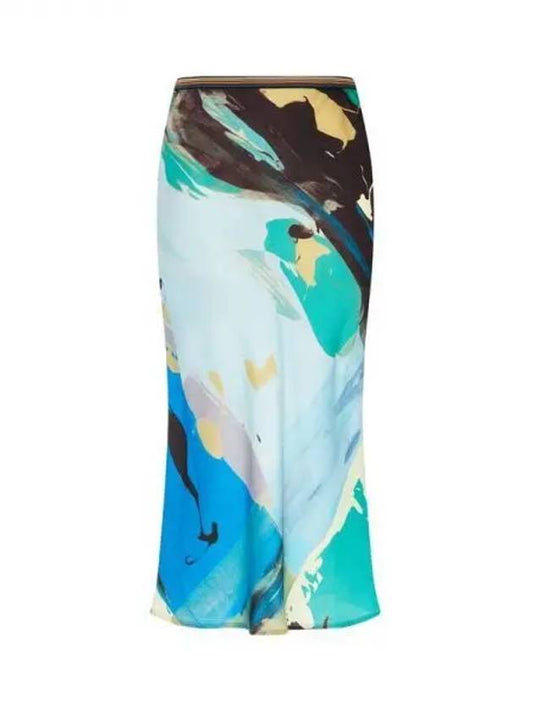 Women s Glossy Patterned Skirt Blue 271107 - PAUL SMITH - BALAAN 1