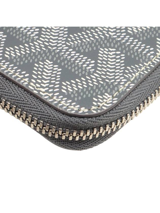 Gray Goyadin Canvas Matignon Zipper Mini Card Wallet - GOYARD - BALAAN 8