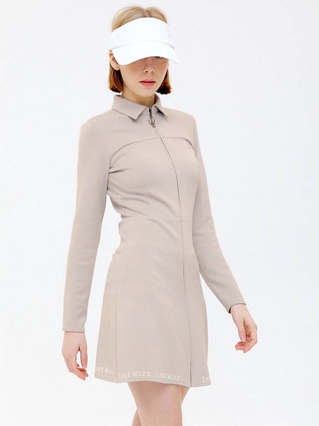 slim line dress beige - LIKEWIZE - BALAAN 2