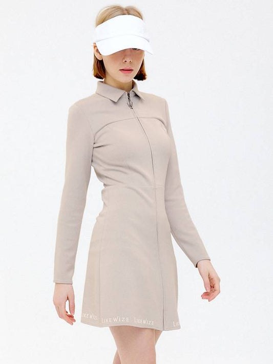 slim line dress beige - LIKEWIZE - BALAAN 2