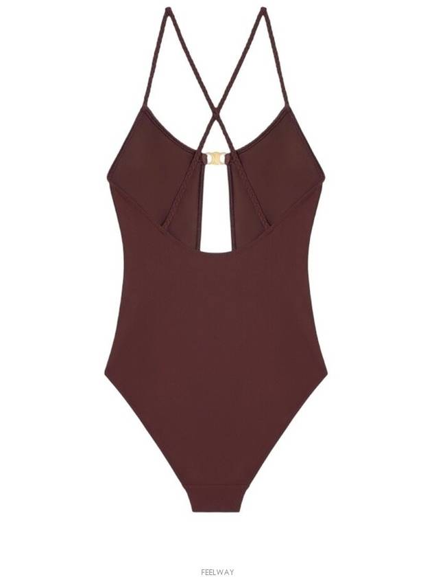 2Z548152C 15PS Triomphe Matte Jersey Swimsuit - CELINE - BALAAN 1