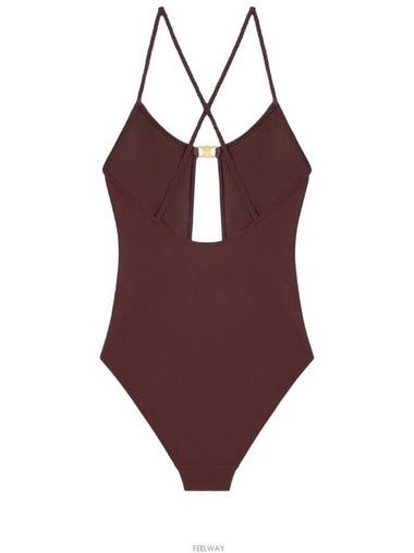 2Z548152C 15PS Triomphe Matte Jersey Swimsuit - CELINE - BALAAN 1