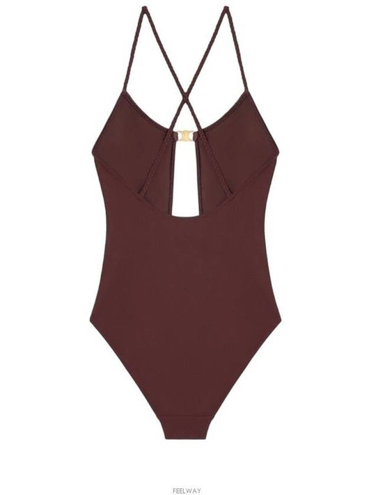 2Z548152C 15PS Triomphe Matte Jersey Swimsuit - CELINE - BALAAN 1