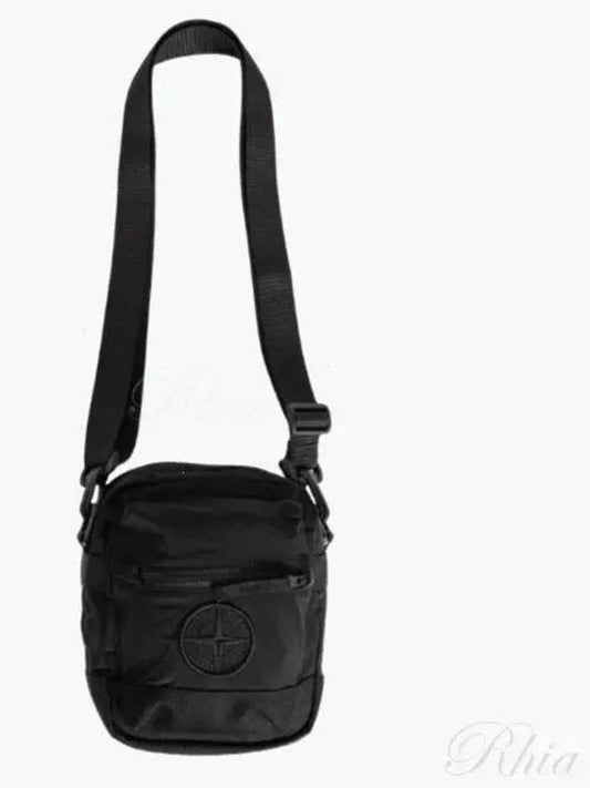 Logo Patch Cross Bag Black - STONE ISLAND - BALAAN 2