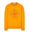 Garment Dyed Stitches Four Print Crewneck Sweatshirt Orange - STONE ISLAND - BALAAN 2