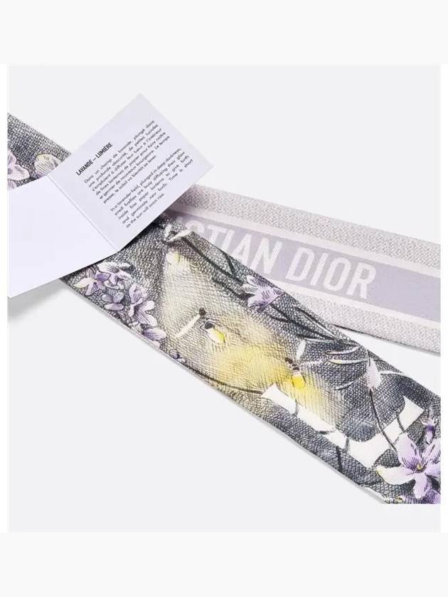 L Lavande Lumière Mitzah Silk Twill Scarf Ivory - DIOR - BALAAN 5