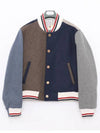 RWB Trim Color Block Button-Up Bomber Jacket - THOM BROWNE - BALAAN 3