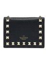 Rockstud Half Wallet Black - VALENTINO - BALAAN 5