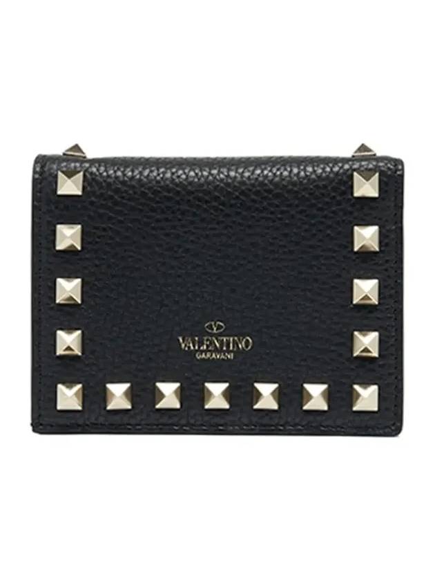 Rockstud Half Wallet Black - VALENTINO - BALAAN 5