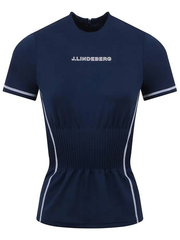 KIM waist banding slim fit t shirt navy GWJT06437 6855 - J.LINDEBERG - BALAAN 3