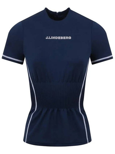 KIM waist banding slim fit t shirt navy GWJT06437 6855 - J.LINDEBERG - BALAAN 2