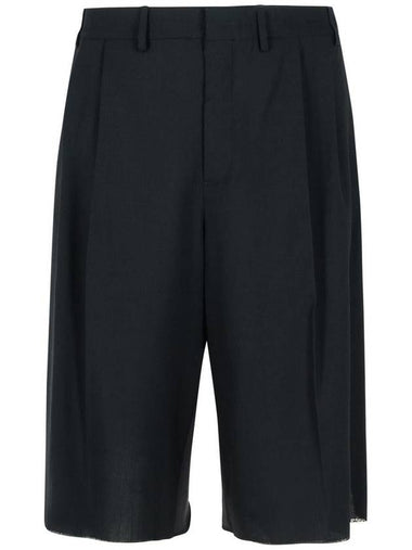 Mm6 Maison Margiela Black Virgin Wool Bermuda Shorts - MAISON MARGIELA - BALAAN 1