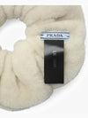 Shearling Scrunchie Ecru - PRADA - BALAAN 4