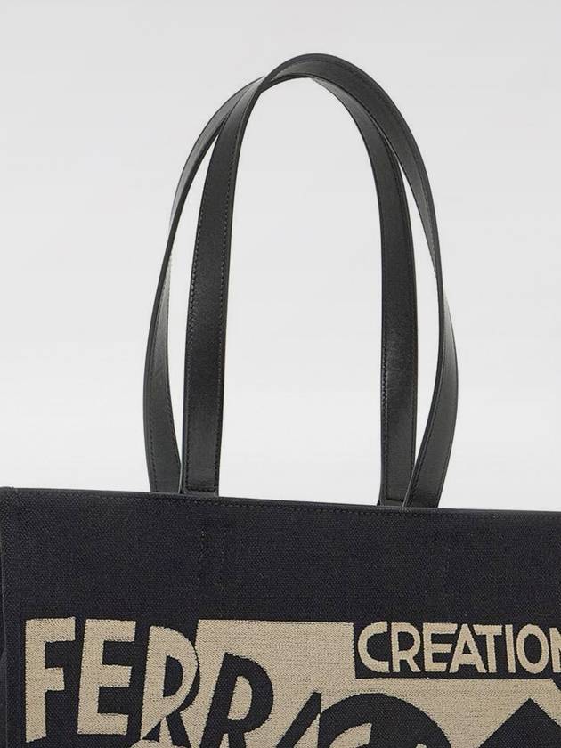 Logo Tote Bag Black - SALVATORE FERRAGAMO - BALAAN 4