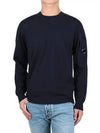 Lens Wappen Merino Wool Knit Top Navy - CP COMPANY - BALAAN 2