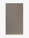 FF Jacquard Scarf Dove Grey - FENDI - BALAAN 2