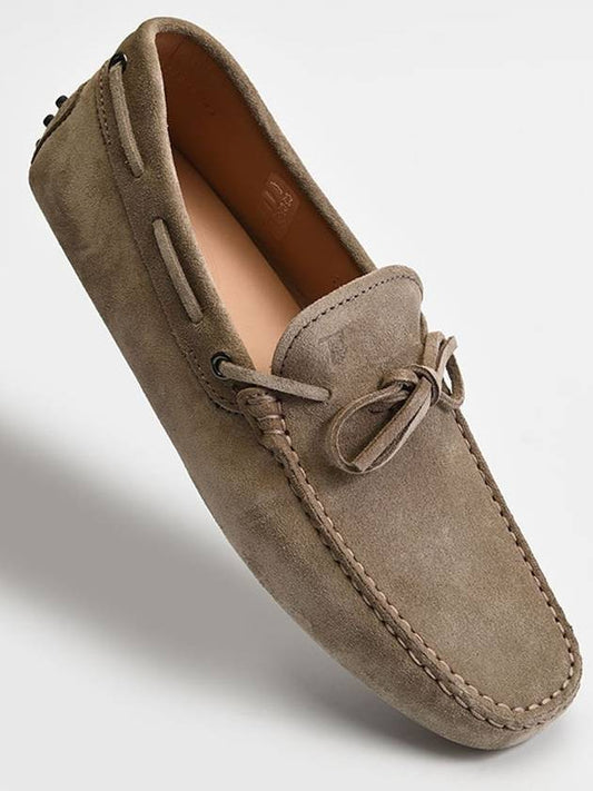 Men's Gommino Suede Driving Shoes Beige - TOD'S - BALAAN 2