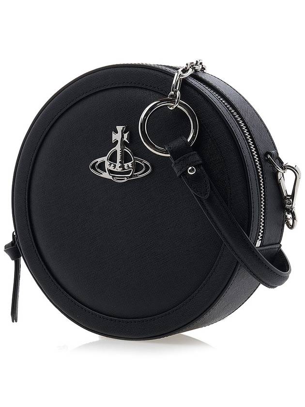 Ruby Round Saffiano Cross Bag Black - VIVIENNE WESTWOOD - BALAAN 3