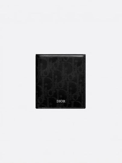 Vertical Oblique Galaxy Leather Half Wallet Black - DIOR - BALAAN 2