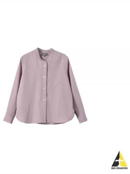 BUTTON THROUGH COLLARLESS SHIRT DUSTY PINK WOSH0259S24LBK DUP - MARGARET HOWELL - BALAAN 1