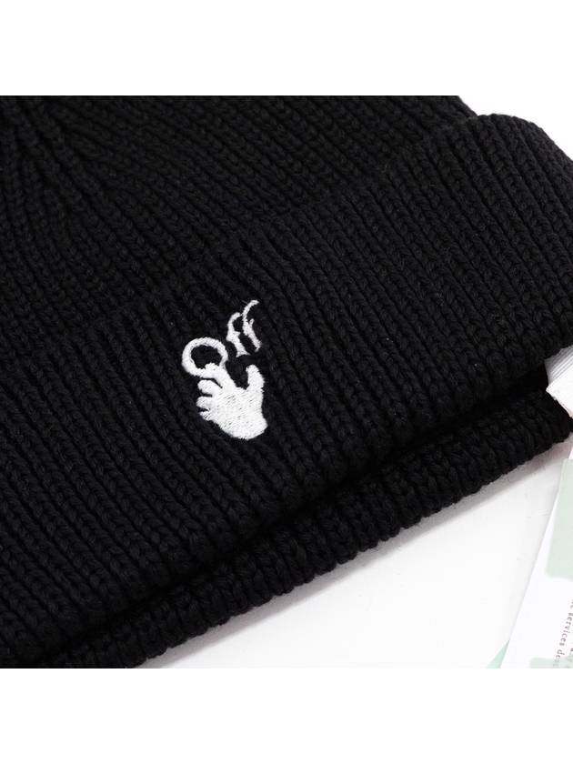 Beanie Black Wool OMLC016F21KN001 - OFF WHITE - BALAAN 4