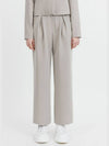 Meryl Office Setup Pintuck Secret Banding Basic Straight Wide Slacks Pants Gray Beige MERYL08GB - RAMUSTUDIO - BALAAN 3