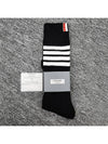 4-Bar Athletic Mid Calf Cotton Socks Black - THOM BROWNE - BALAAN 3