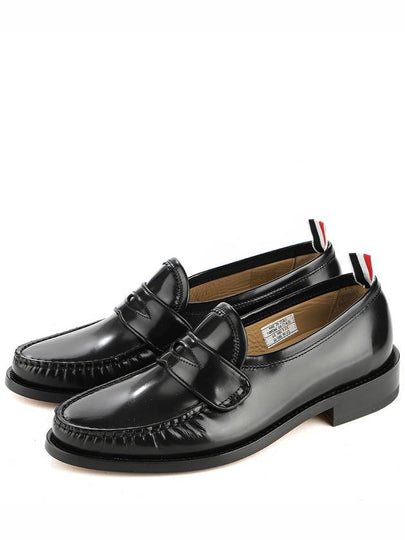 Pleated Leather Penny Loafers Black - THOM BROWNE - BALAAN 2