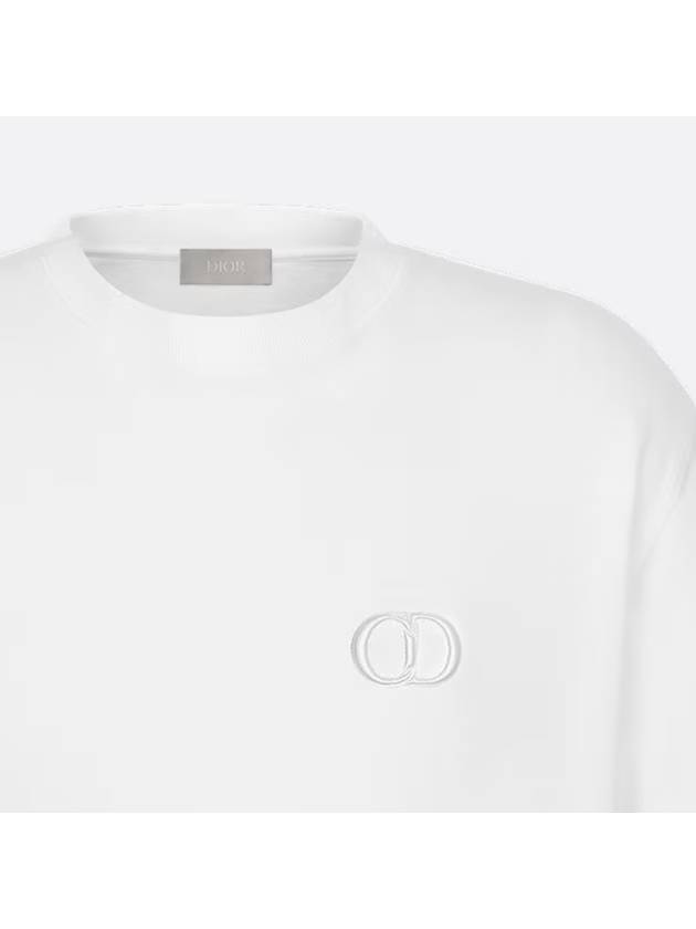 CD Icon Relaxed Fit Organic Cotton Short Sleeve T-Shirt White - DIOR - BALAAN 5