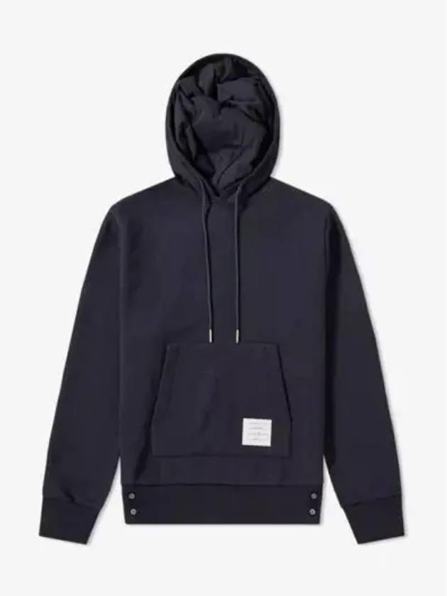 Men's Center Back Stripe Logo Patch Hoodie Navy - THOM BROWNE - BALAAN 3