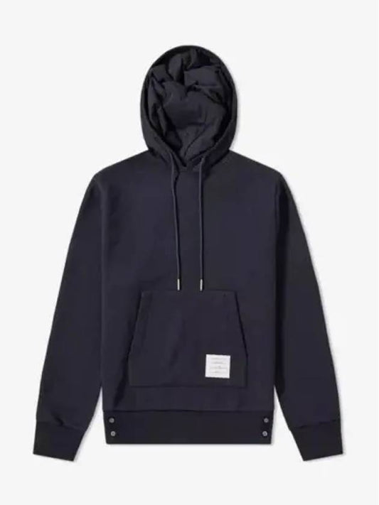 Men's Center Back Stripe Logo Patch Hoodie Navy - THOM BROWNE - BALAAN 2