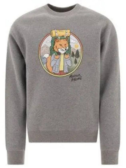 Rambling Fox Comfort Knit Top Sweatshirt Grey - MAISON KITSUNE - BALAAN 2