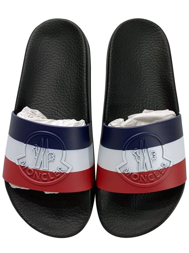 Three Stripes Basil Slippers Black - MONCLER - BALAAN 4