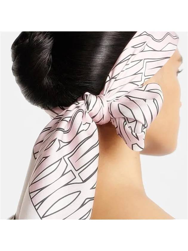 Miss Dior All Over 90 Square Silk Scarf White Pale Pink - DIOR - BALAAN 6