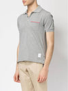 Men's Three Stripes Pocket Mercerized Short Sleeve Polo Shirt Light Grey - THOM BROWNE - BALAAN 4