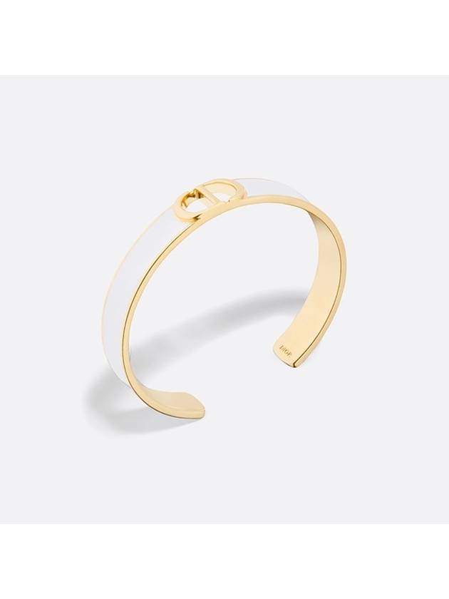 30 Montaine Slim Bangle Bracelet Gold White - DIOR - BALAAN 3