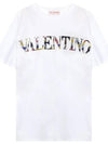 Women's Embroidered Jersey Short Sleeve T-Shirt White - VALENTINO - BALAAN 2