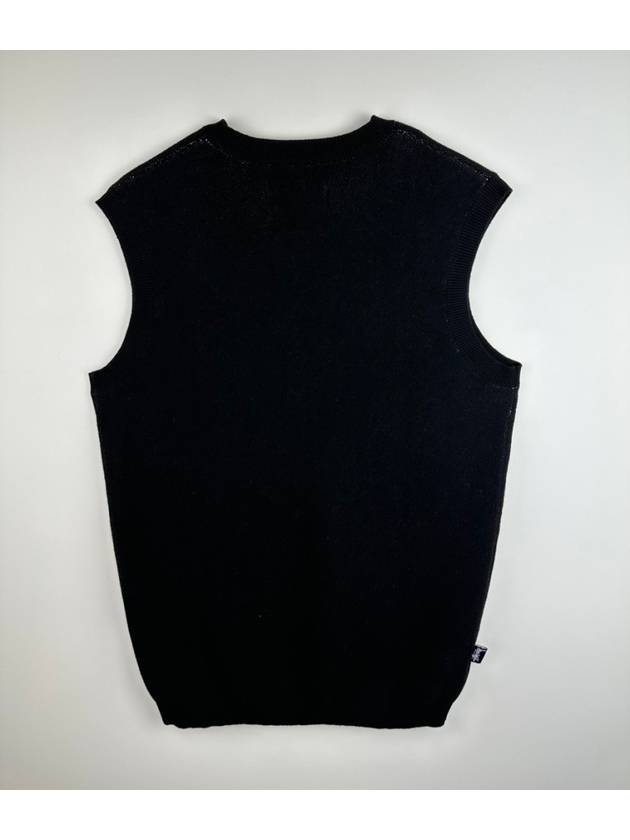 AU Australia SMOOTH STOCK Knit Vest ST037300 Black MENS - STUSSY - BALAAN 2