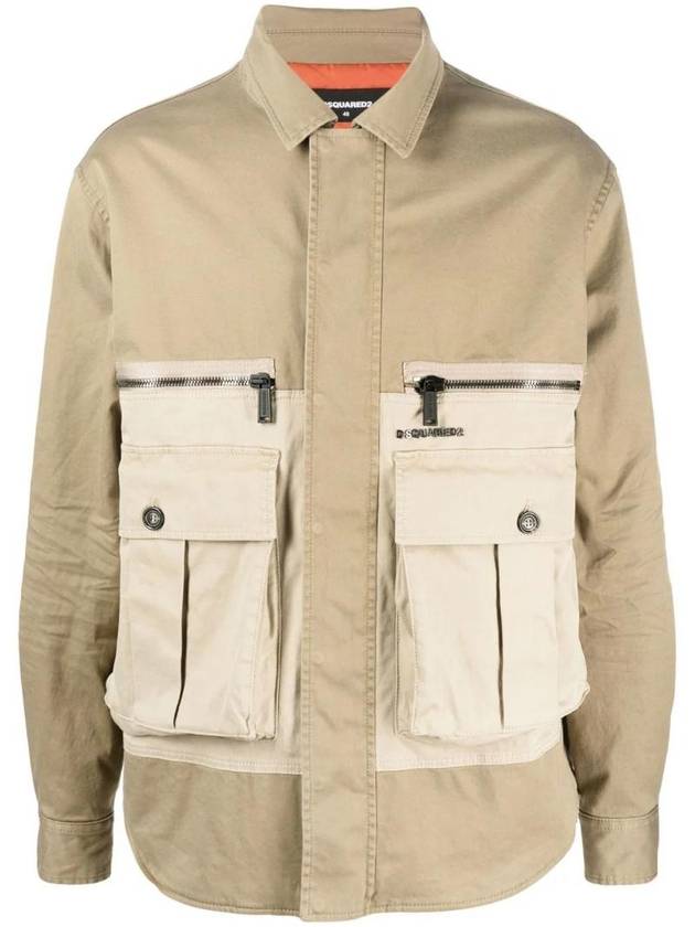 two-tone flap pocket jacket S74AM1401S39021 - DSQUARED2 - BALAAN 1