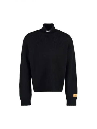 HPNY Embroidered Logo Turtleneck Black - HERON PRESTON - BALAAN 2