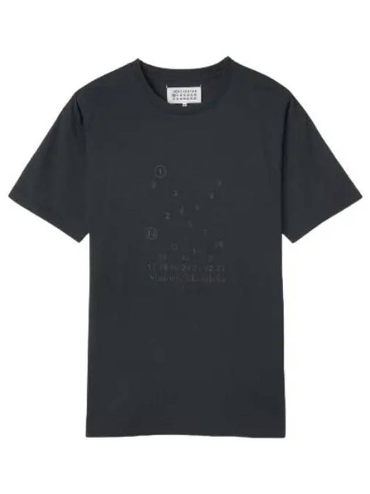 Numeric Logo T Shirt Black Long Sleeve - MAISON MARGIELA - BALAAN 1