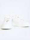 CC Logo Calfskin Low Top Sneakers White - CHANEL - BALAAN 4