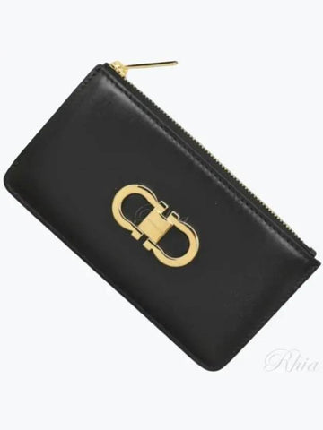 Women s Gancini Card Holder 22 0629 NERO CALF 0770767 - SALVATORE FERRAGAMO - BALAAN 1