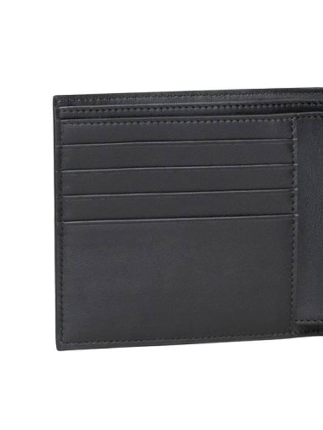 Celine Logo Leather Half Wallet Black - CELINE - BALAAN 7