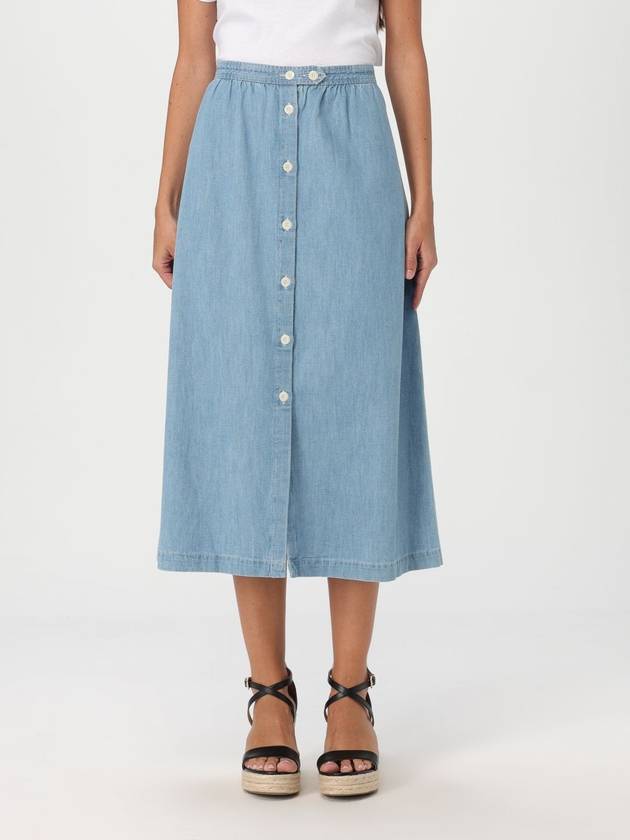 High Rise Denim A-line Skirt Blue - A.P.C. - BALAAN 2