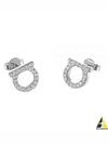 Gancini Crystal Small Earrings Silver - SALVATORE FERRAGAMO - BALAAN 2