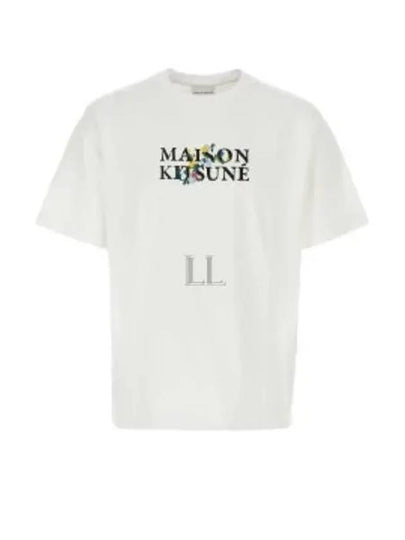 Flowers Oversized Short Sleeve T-Shirt White - MAISON KITSUNE - BALAAN 2