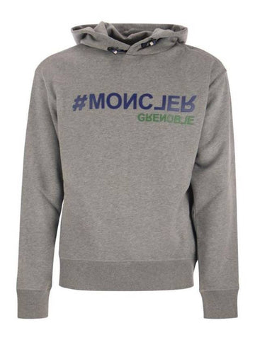 Grenoble Hooded Sweatshirt I20978G0002780451 983 GRAY - MONCLER - BALAAN 1